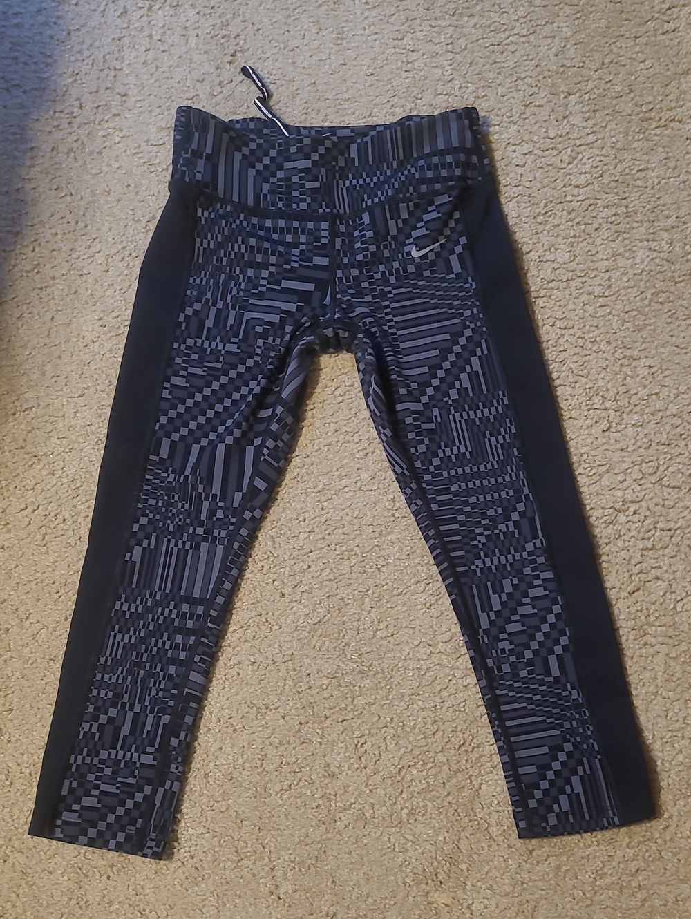 Nike Dri-fit Power Epic Lux "Flash" Running Crops/leggings, Sz S